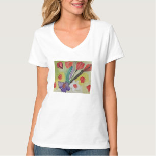 Abstract Tulips & Spring Flowers  T-Shirt