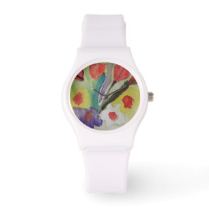 Abstract Tulips & Spring Flowers Watch