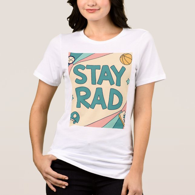Abstract Tunnel Perspective with Two Figures Tri-Blend Shirt (Front)