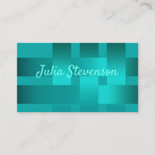 Abstract, turquoise, creative business card