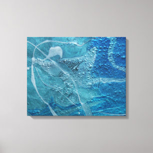 abstract turquoise texture canvas print