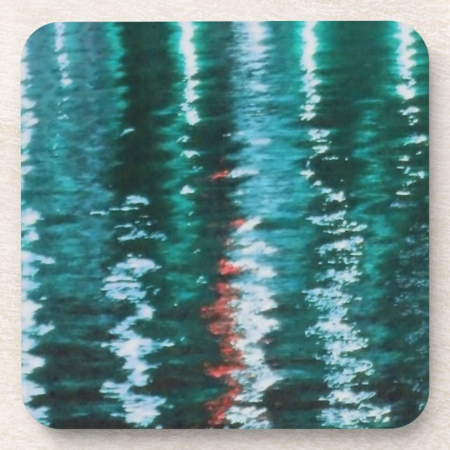 Abstract Turquoise Water Coasters (Front)
