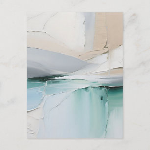Abstract Turquoise White Texture Postcard