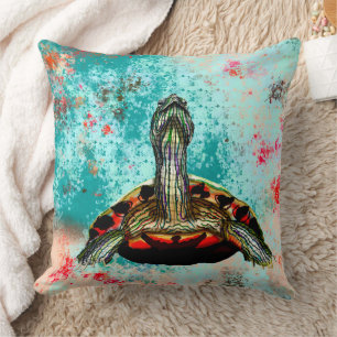 Abstract Turtle Artwork Cushion