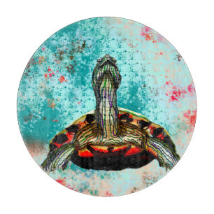 Abstract Turtle Artwork Cutting Board