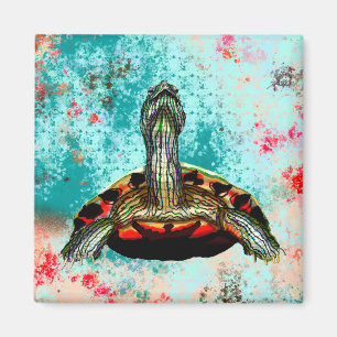 Abstract Turtle Artwork Magnet