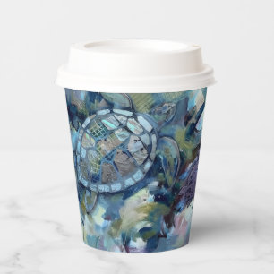 Abstract Turtle Paper Cups