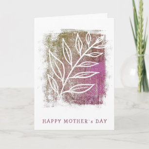 Abstract Twig Art Drawing Happy Mother`s Day Card