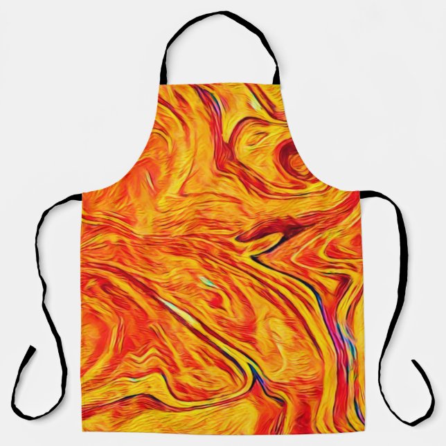 Abstract twirl waves texture backgruond. Bright co Apron (Front)