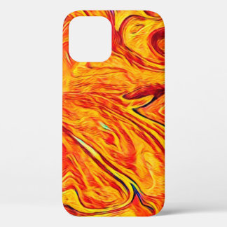Abstract twirl waves texture backgruond. Bright co iPhone 12 Case