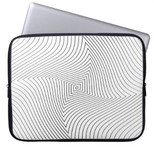 Abstract twisted background. Lines of variable thi Laptop Sleeve