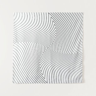 Abstract twisted background. Lines of variable thi Tapestry