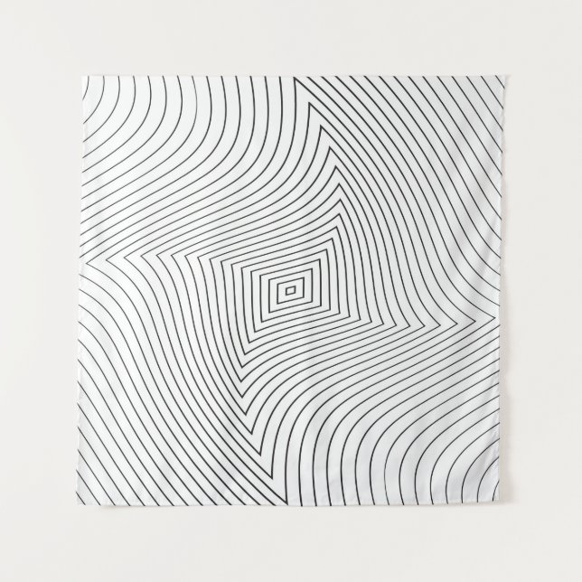 Abstract twisted background. Lines of variable thi Tapestry (Front)