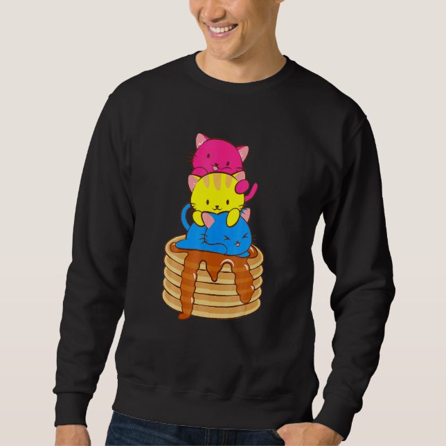 -Abstract Un Deux-Trois Cat-French-Kitty 3 Sweatshirt (Front)