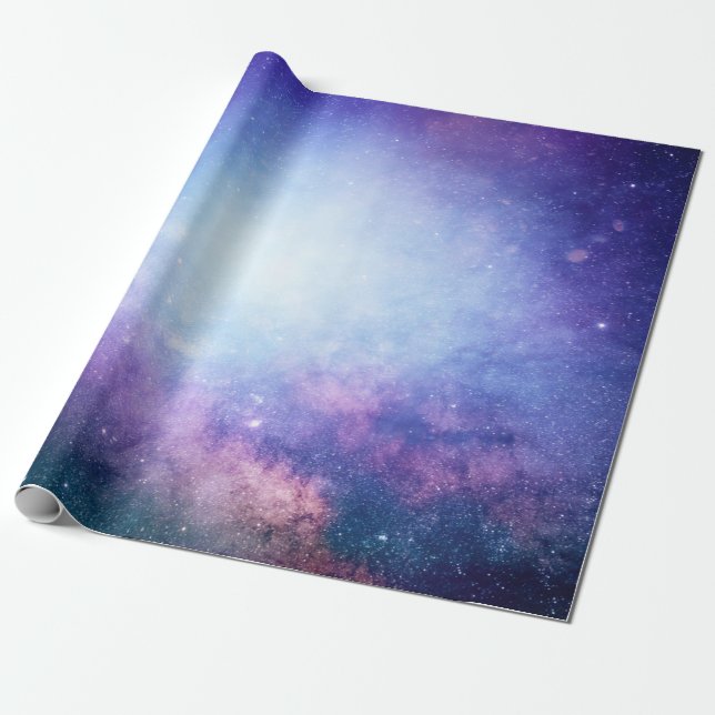 Abstract universe smoke stars wrapping paper (Unrolled)