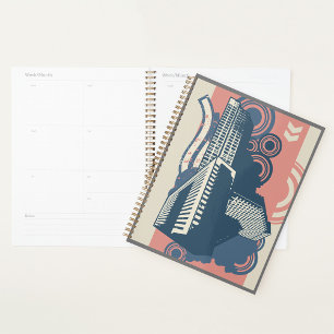 Abstract Urban Background Spiral Planner