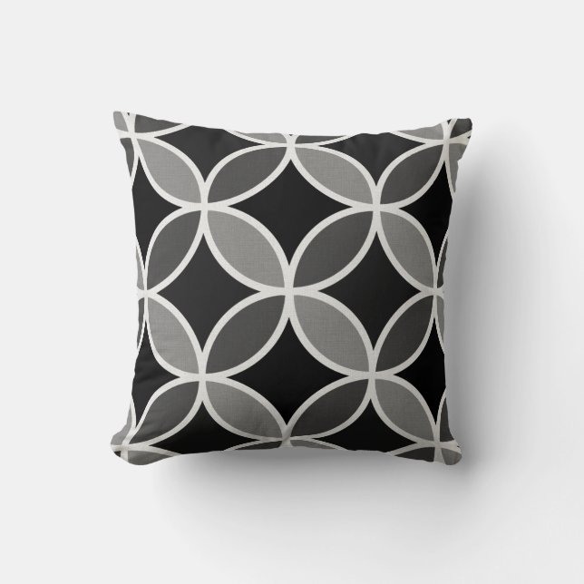 Abstract Urban Floral Cushion (Front)