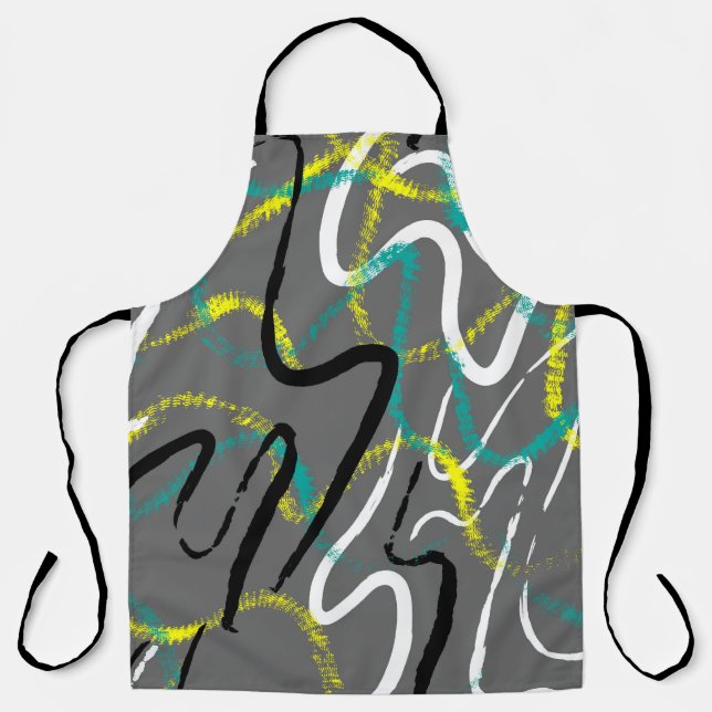 Abstract Urban: Grunge Wave Lines. Apron (Front)