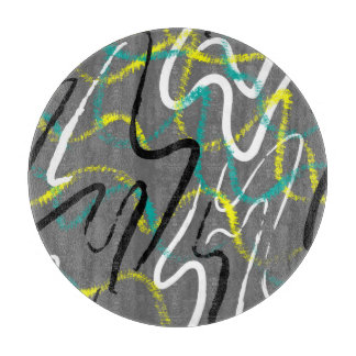 Abstract Urban: Grunge Wave Lines. Cutting Board