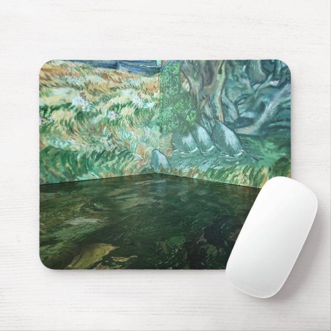 Abstract Van Gogh Corner Mouse Pad (With Mouse)