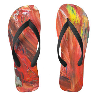 Abstract Vertical Gesture in Red Jandals