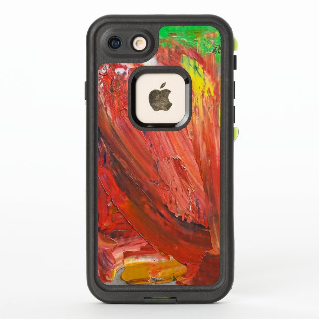 Abstract Vertical Gesture in Red LifeProof iPhone Case (Back)