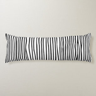 Abstract vertical lines_black body cushion