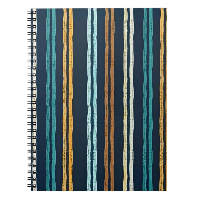 Abstract Vertical Lines pattern Notebook (Front)