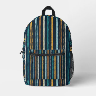 Abstract Vertical Lines pattern Printed Backpack