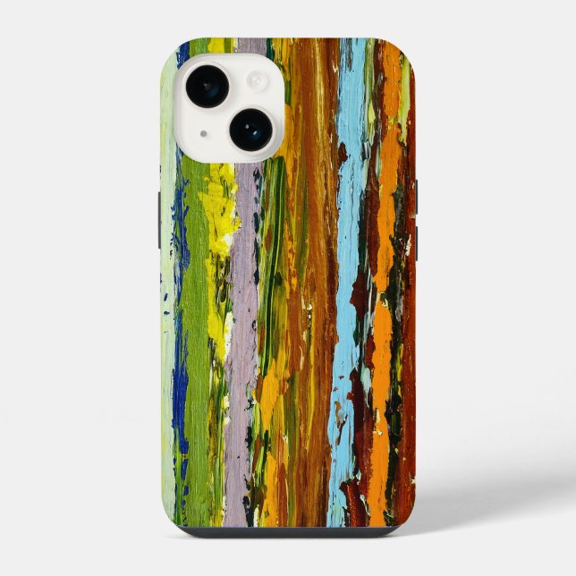 Abstract  Vertical Paint Streaks iPhone Case (Back)