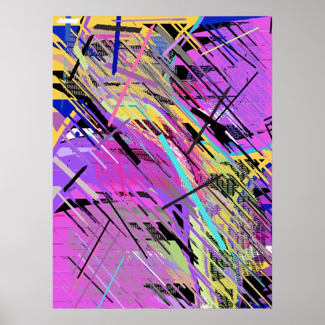 Abstract Vibrant 80s Poster (Front)