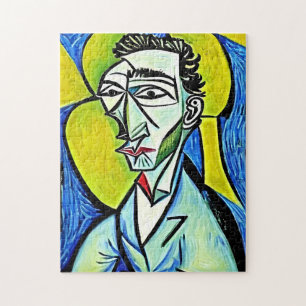 Abstract Vibrant Coloured Art Man Portrait Jigsaw Puzzle