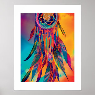 Abstract Vibrant Dreamcatcher Wall art