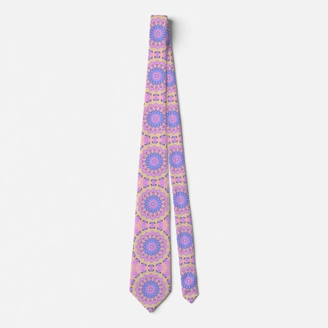 abstract vibrant gradient mandala background tie (Front)