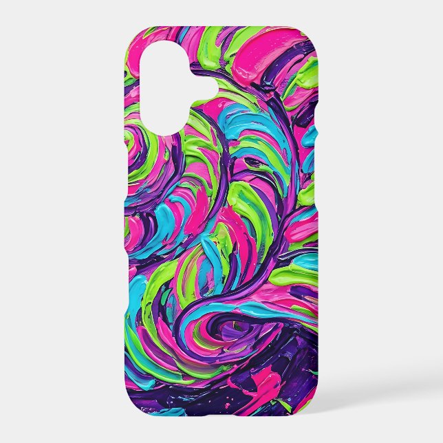 Abstract Vibrant Seashell Spiral iPhone Cases (Back)