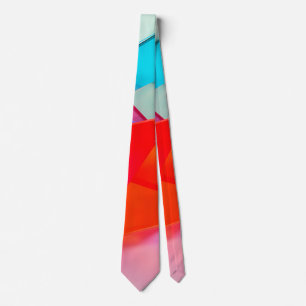 Abstract Vibrant Translucent Geometric Panes Tie