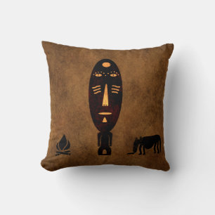 Abstract vintage African tribal art Cushion