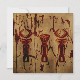 Abstract vintage African tribal drawing art