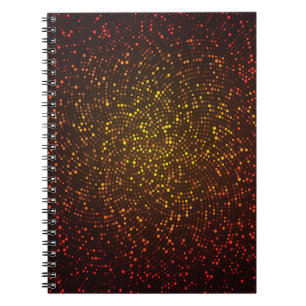 Abstract vintage background. Glowing mosaic of cir Notebook
