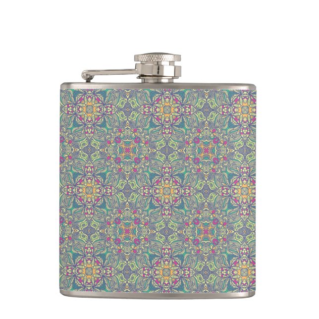 Abstract vintage background hip flask (Front)