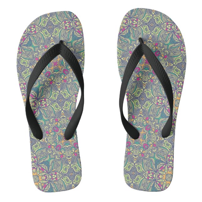Abstract vintage background jandals (Footbed)