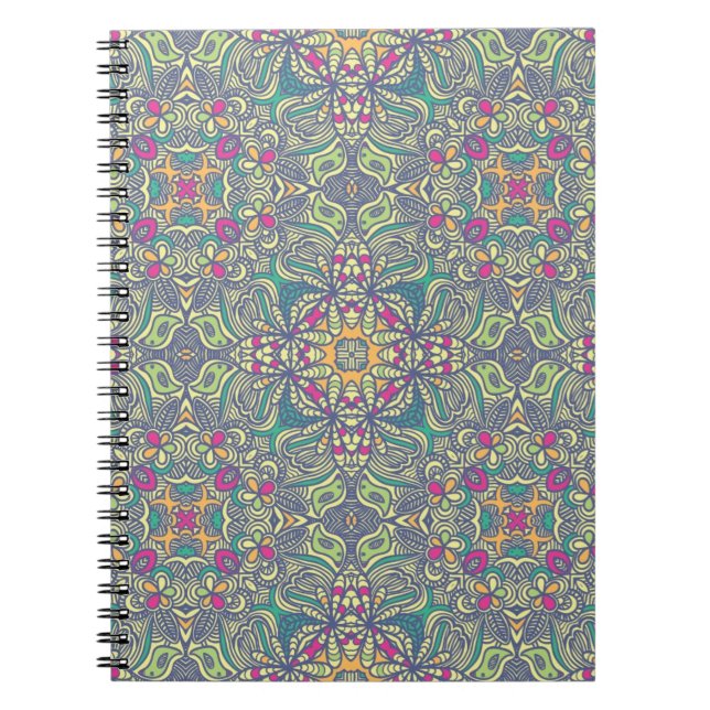 Abstract vintage background spiral notebook (Front)
