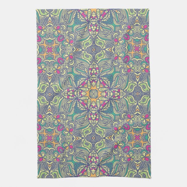 Abstract vintage background tea towel (Vertical)