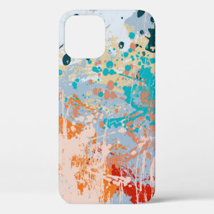 Abstract vintage background with multi-coloured pa iPhone 12 case