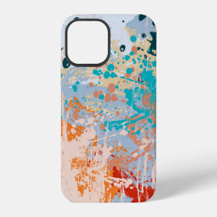 Abstract vintage background with multi-coloured pa iPhone 12 case