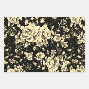 Abstract vintage floral sparkle glass texture   wrapping paper sheet