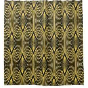 Abstract vintage geometric background. Art Deco.  Shower Curtain