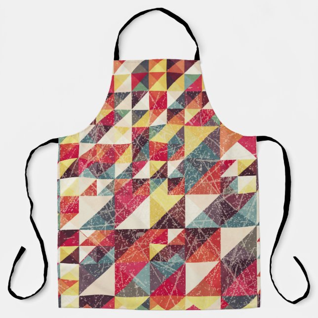 Abstract, vintage geometric backgroundpattern,colo apron (Front)