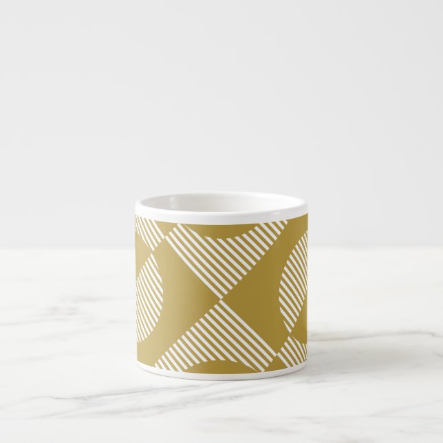 Abstract Vintage Geometric Seamless Espresso Cup (Front)