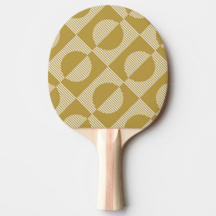 Abstract Vintage Geometric Seamless Ping Pong Paddle